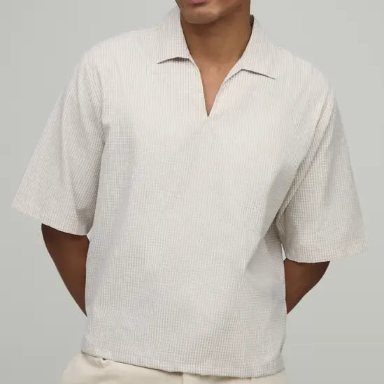 Off white short sleeve shirt