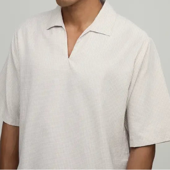 Off white short sleeve shirt