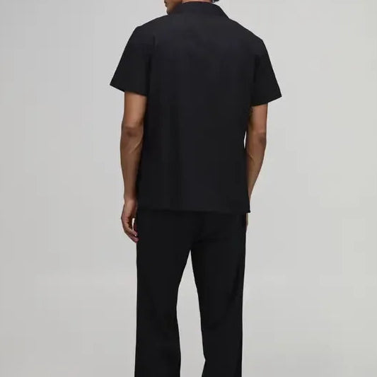 Solid black short sleeve shirt